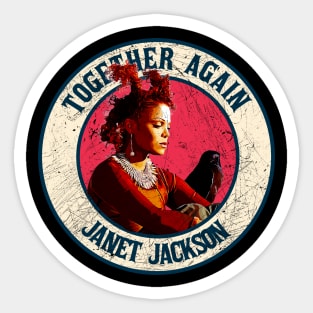 Retro Style Fan Art Design JANET JACKSON Sticker